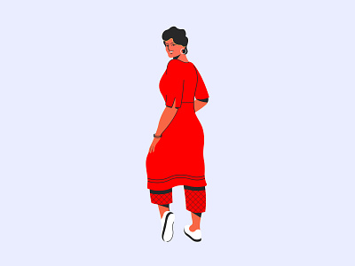 LADY Illustration character design dribbble fashion illustration girl illustration indian lady model modern pose posing vector women