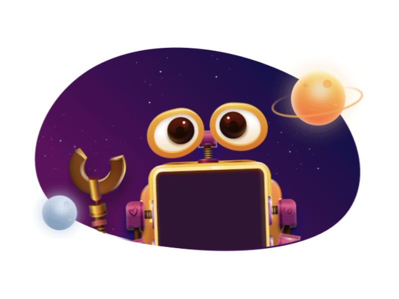 Hello animation colour design fire gif hello illustration robot ui