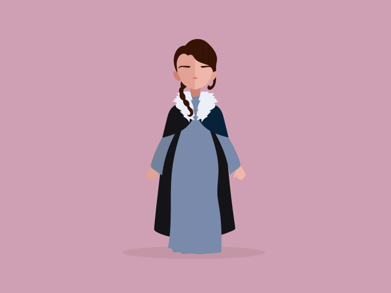 Metamorphosis of Arya Stark animation arya change character daenerys targaryen dragon game of thrones gif got jon snow metamorphosis no one seasons stark this girl transformation winter