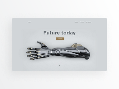 Daily UI — Landing concept cyberpunk daily ui future hitech landing prosthesis technology ui web design