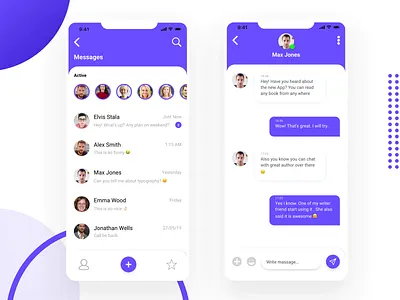 Chat UI design animation app brand branding clean design flat graphic design icon identity illustration ios logo minimal mobile typography ui ux vector website