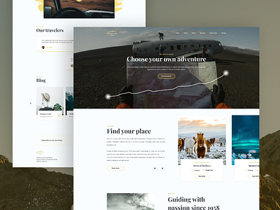 Mountain View - Free Download colors download figma free iceland landing landingpage nature travel travel agency typography ui web webdesign website