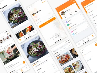 Concept design of cookbook app ui design