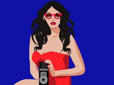 Summer graphic illustraion illustrator design swimsuit woman