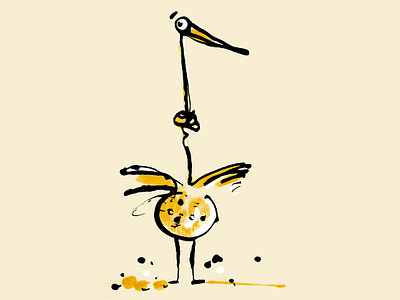Silent bird -character design birds free for life hard life illustration illustration art illustrations ink on paper ink pen loop life silent