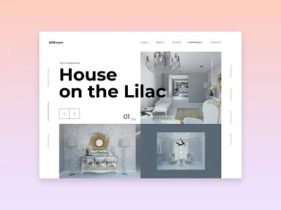 Apartments catalog promo page design design science interior layout minimal type typography ui ux web website