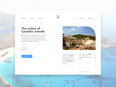Travel Journal Concept design design science layout minimal travel type typography ui ux web website