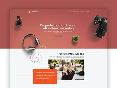 Home page and blog page design for a marketing agency blog color creative design gradient landing marketing post shadow testimonial ui ux web