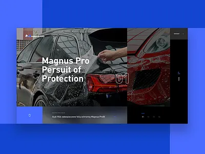 Magnus Pro car concept design layout protect race safety ux webdesign website