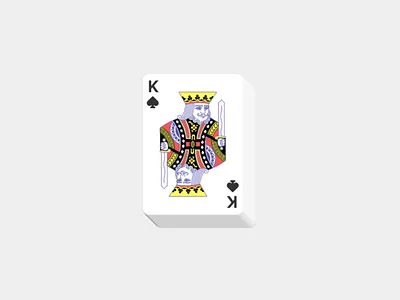 King of Spades app cards cards design css deck design flat javascript live logo playing playing cards vector