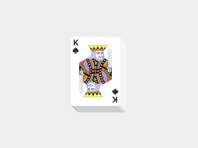 King of Spades app cards cards design css deck design flat javascript live logo playing playing cards vector