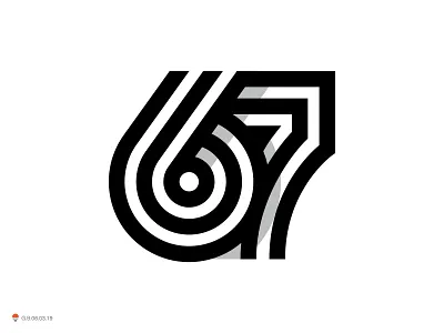 67 logo mark number symbol