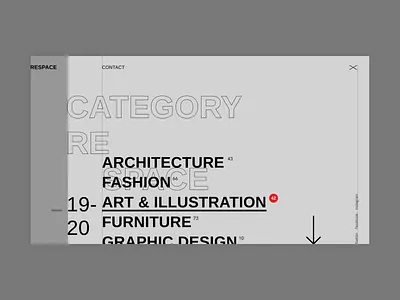 Rescape - Menu clear grid menu minimal minimalism ui