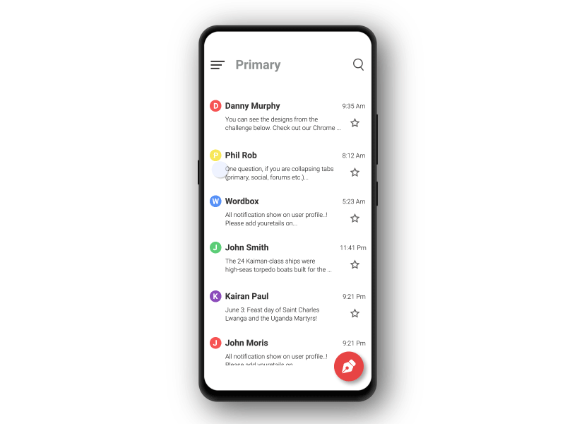 Deleting Mail animation app email mail motion ui