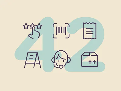 Day 42 icon icon set icons illustration interface line shopping ui vector