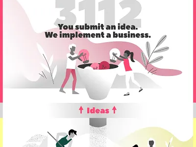 Illustration and Website for 3112.work illustration