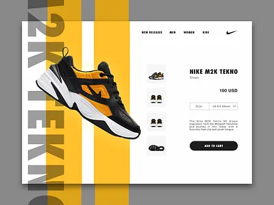 NIKE M2K Teckno //ITEM PAGE 012 daily ui design sketchapp ui ui ux design webdesign website