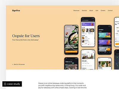 Significa -- Oopsie Case Study app case study food interaction iphone mobile orange san francisco significa ui ux