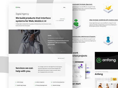 Digital Agency Branding and UI branding branding and identity design illustration planing research typography ui web website