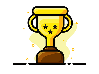 Trophy animation app art clean design flat graphic design icon illustration illustrator logo minimal mobile stroke icon stroke illustration ui ux vector web website