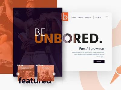 Home page design for a tourism/festival brand branding design exploration featured festival flat header header design header illustration hero image hero section heurist layout minimal tour tourism ui ux vector