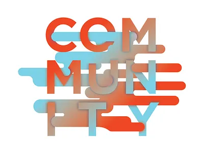 Community flat design gradients graphic design
