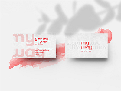 cards for my way prod. brand branding daenerys identity khaleesi logo logotype production sans serif simple typography