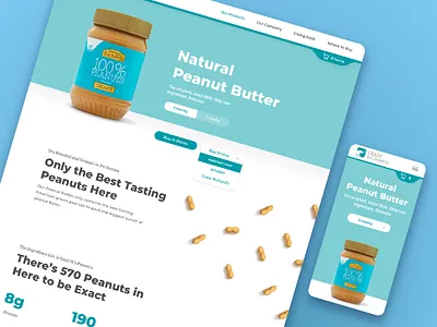 Crazy Richard's Product Pages butter concept creamy crunchy ecommerce food healthy nutrition peanut peanuts product shop snack ui ux webiste website design