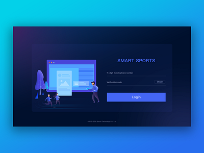 Education platform login page design ui web 插图 设计