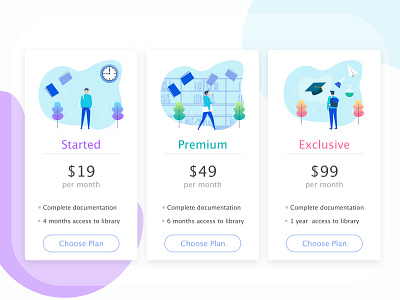 Pricing Screen branding contact us design flat illustration minimal pricing page pricing plan pricing table ui ui design ui designers ux vector web web design website