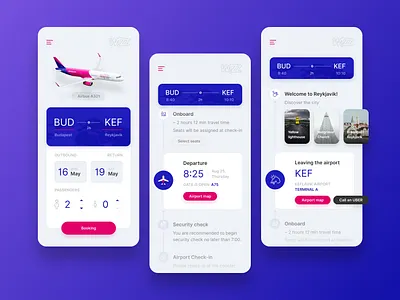 WIZZ App Concept airplane airways app aviation booking concept flight mobile ui wizz