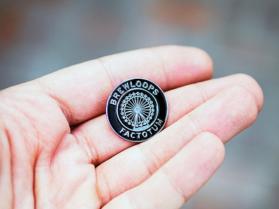 Brewloops x Factotum Enamel Pin british columbia enamel enamel pin illustration pin small goods type typography vector
