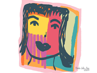 Abstract Portrait Art abstract abstract art editorial art editorial illustration faces geometric art hand drawn illustration illustration portrait art