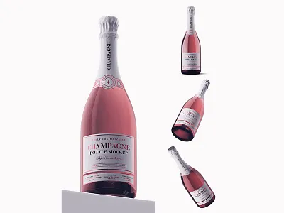 Free Champagne Bottle Mockup bottle mockup champagne mockup design free champagne bottle mockup free psd freebie freebies psd psd mockup