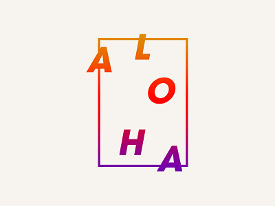 Aloha Minimalism aloha branding design hang loose hawaii hawaiian island lettering logo monoline shaka tropical tshirt typography