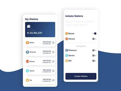 Crypto Wallet app ui crypto cryptocurrency design mobile app design ui user experience user interface wallet