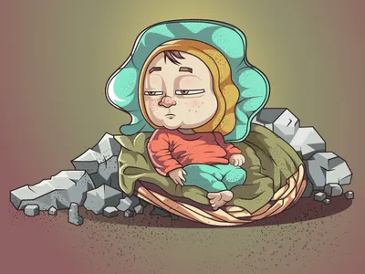 Indian Slum Child art baby cartoon character child concept illustraion inspirations slum stones vector