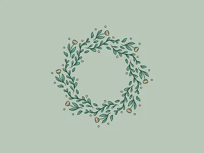 Flower wreath in ProCreate floral flower flowers hand drawn mandala procreate symmetrical symmetry wreath