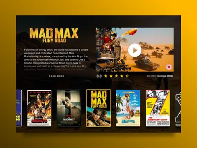 DailyUI 025- TV App app design dailyui dailyui 025 movie app movies tv app ui