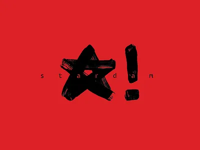 stardam! art brand branding clean design flat graphic design hand lettering icon identity illustration illustrator lettering logo minimal red star type typography vector