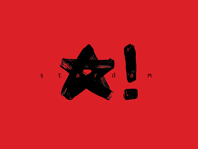 stardam! art brand branding clean design flat graphic design hand lettering icon identity illustration illustrator lettering logo minimal red star type typography vector