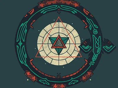 Eternity apparel circles geometry geometry geometric illustration ouroboros snake stheart triangles tshirtdesign