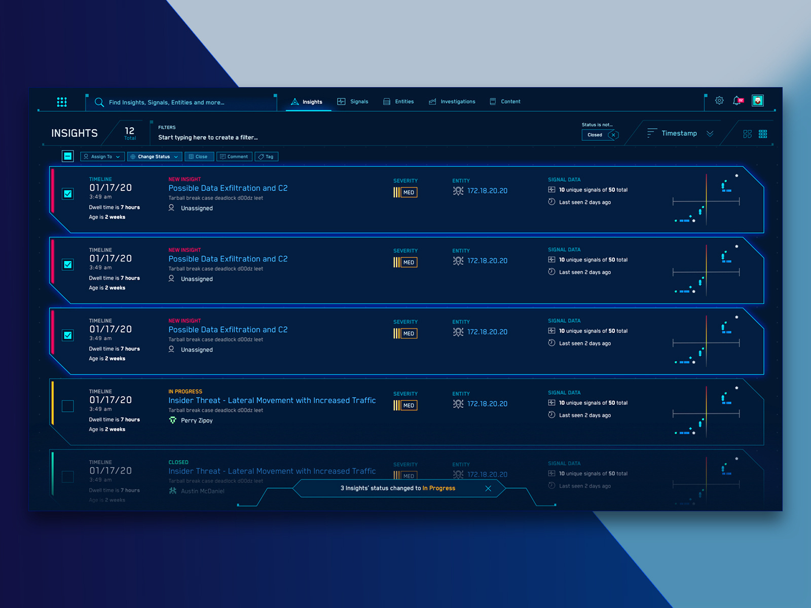 JASK Insight Grid by Harlan Elam on Dribbble
