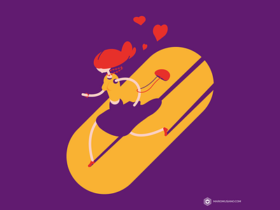 Loving shopping adobe illustrator artwork character fashion graphic design heart illustration love shopping vector woman