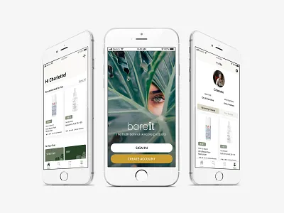 Bare It - Skin Care App Design app app design branding design logo skin care ui ux visual design