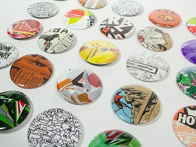 Trash Pins button design food food waste illustration pattern pins salt lake city sustainability trash university of utah utah