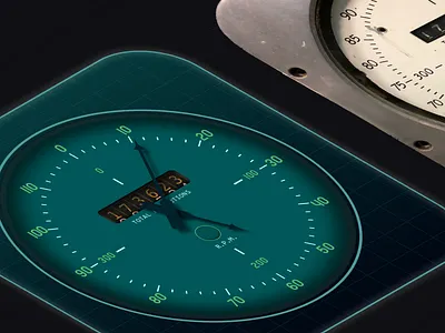 Daily FUI - RPM Dial Re-Creation (Timed Design Exercise) control control panel dailyfui fui fuidesign high contrast sketch