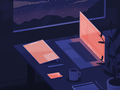 At Desk Till Dawn playlist desk ipad laptop late music night playlist procreate spotify working