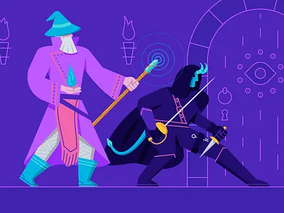 Delving Dungeons with Designers design dnd dungeon dungeons and dragons illustration rogue tiefling wizard