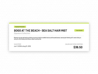 Promotion Details 'Quick View' Modal details modal modals promotion promotional material quick view refactoring ui ui design user interface